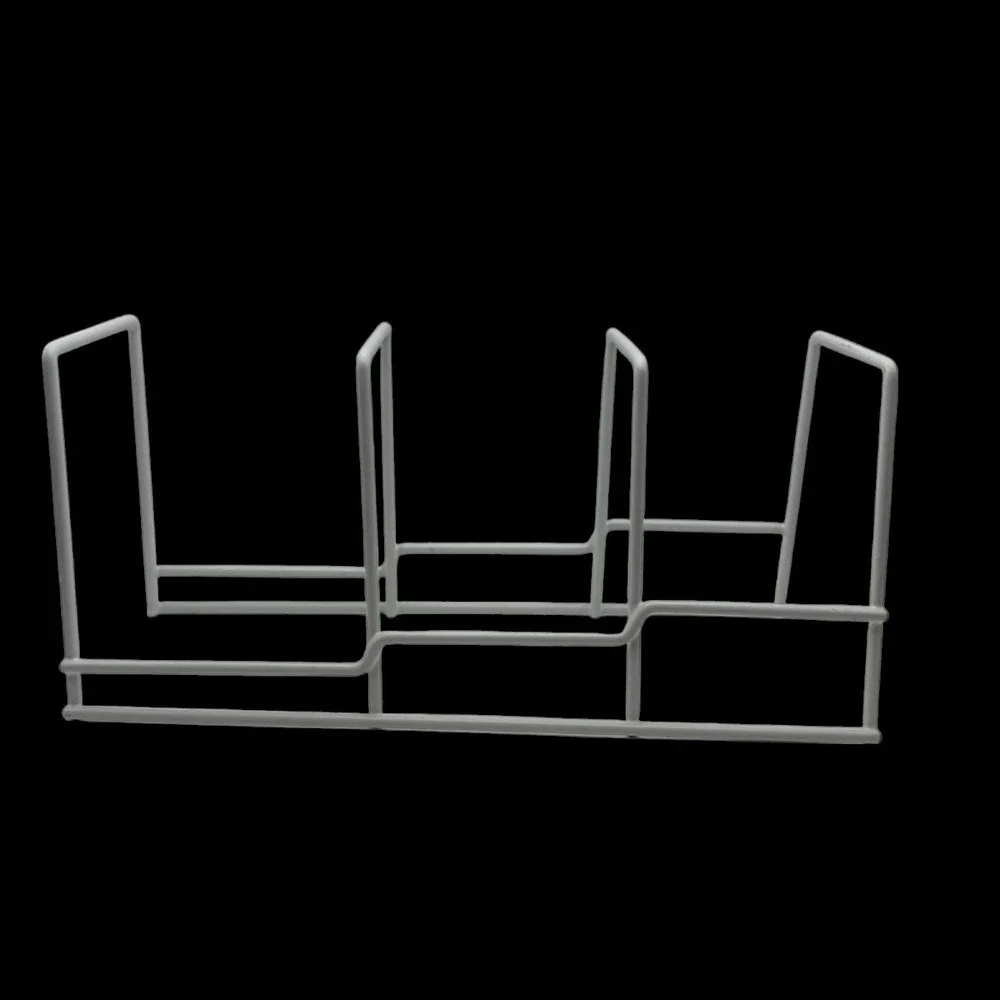 Pots and Pans Lid Organizer, U Shape for Lids, Sturdy Steel, White Under Counter